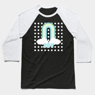 Rainbow Dream Pale Blue Retro Joy Style Baseball T-Shirt